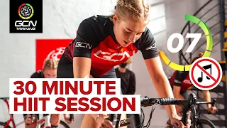 30 Minute HIIT Cardio Indoor Cycling Workout Without Music 🔇 | Lose Weight Fast