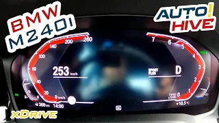 Tachovideo BMW M240i Coupé xDrive (G42) 0-100 kmh kph 0-60 mph Beschleunigung Acceleration