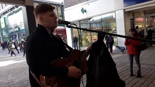 Lewis Capaldi - Before you go - busking cover by Owen McCreesh - Manchester