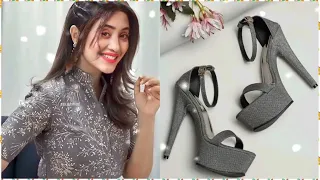 shivangi Joshi v/s heels 🥰 choose your favourite 🥰🥰 yrkkh 🥰 naira looks good🥰😘❤️ same colour heels