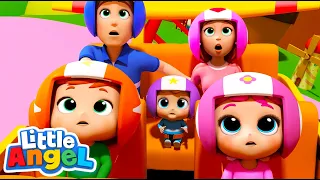 Wheels on the Roller Coaster Oh My! | Job and Career Songs | Little Angel Nursery Rhymes for Kids