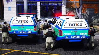 ASSALTO a CASA LOTÉRICA | FORÇA TÁTICA⚡PMGO | GTA 5 POLICIAL