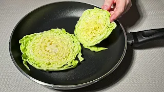 Cabbage with mushrooms is better than meat! Simple, light and delicious lunch!