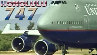 United Boeing 747-100, 747-200 & 747-400 at Honolulu (2000)