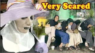 Kabur semua...!! Mahasiswi diteror hantu #halloween #viral #funny #entertainment #funnyvideo #happy