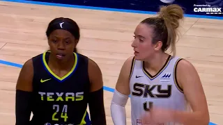 Last two minutes of Chicago Sky vs Dallas Wings
