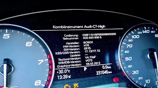 Audi A6 C7 (4G) instrument cluster hidden screen