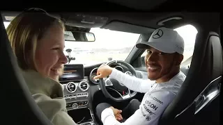 Best Day Ever! Lewis Hamilton Takes F1 fans for a Spin at MB World!