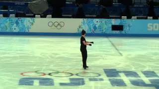 Brian Joubert practice FS Sochi 2014 Winter Olympics (Olympic Games)