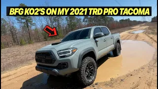 Installing BF GOODRICH K02 Tires On My 2021 Lunar Rock TRD Pro Toyota Tacoma