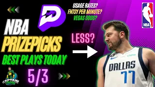 NBA PrizePicks Today | Best 5 Plays | Friday May 3/2024 | Best Bets + Props for betting