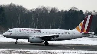 NEW LIVERY Germanwings A319 Landing at Hamburg Airport