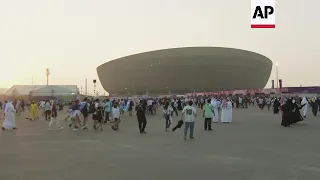 France and Argentina fans arrive at stadium for WC final