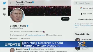 Elon Musk restores Donald Trump's Twitter account