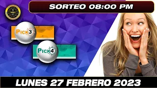 Sorteo PICK4 Y PICK3 FLORIDA. Resultado último sorteo FLORIDA LOTTERY para hoy 27 DE FEBRERO 2023