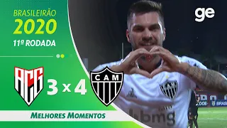 ATLÉTICO-GO 3 X 4 ATLÉTICO-MG | MELHORES MOMENTOS | 11ª RODADA BRASILEIRÃO 2020 | ge.globo