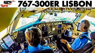 Piloting BOEING 767-300ER into Lisbon | Cockpit Views