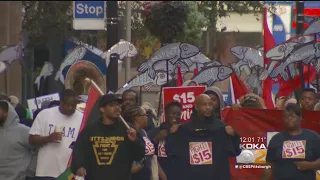 Workers Rally Against Unfair Wages On Labor Day