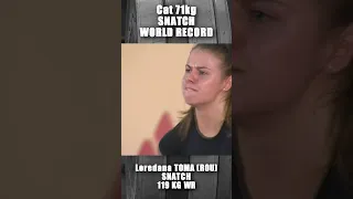 #shorts TOMA LOREDANA #crazy Snatch World Record 119kg at 71kg World Championships #weightlifting