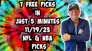 NFL & NBA Best Bets for Today Picks & Predictions Sunday 11/19/23 | 7 Picks in 5 Minutes