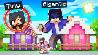 I'm TINY and He's GIGANTIC In Minecraft!