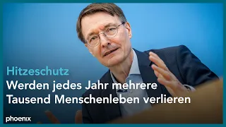 Bundespressekonferenz: Hitzeschutzpläne & gesundheitsbezogener Klimaschutz u.a. mit Karl Lauterbach