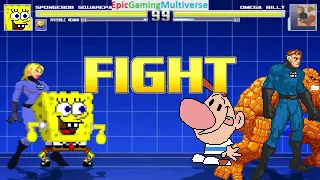 Omega Billy VS The Fantastic Four Members And SpongeBob SquarePants In A MUGEN Match / Battle