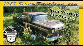 1957 Ford Fairlane 500 Revival: First Start in 30 plus Years! 292 Y-Block - Abandoned in Woods!