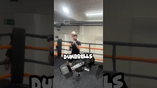 Heavy dumbbell shadow boxing ❌🤯 #tutorial #boxing #boxingtraining #shadowboxing #learntobox #shorts