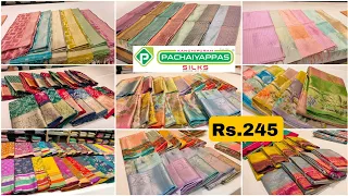 Tnagar Kanjipuram Pachayappas Silks RS.245 Onwards Sarees Collection/Tussar/Organza/Linen