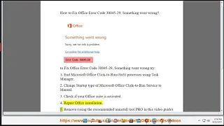 Fix Office Error Code 30045-29, Something went wrong on Windows 11/10