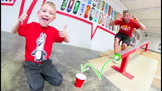 FATHER SON PING PONG TRICK SHOTS 3!