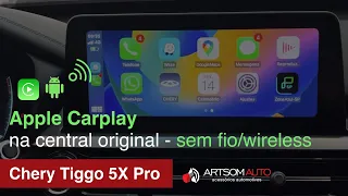 Chery Tiggo 5X Pro com Apple Carplay **sem fio / wireless**