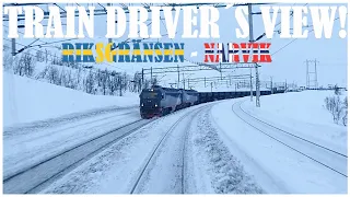 TRAIN DRIVER´S VIEW: Riksgränsen - Narvik (One of the most spectacular railways in the world!)