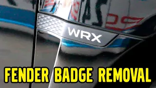 2015-2020 Subaru WRX, Fender Badge Removal