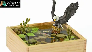 Eagle Hunting Fish Diorama / RESIN ART