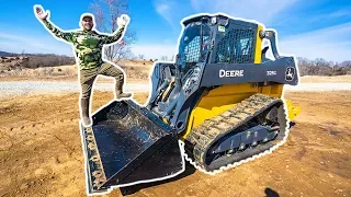 I Bought a GIANT SKID LOADER for My BACKYARD FARM!!! (Construction Begins!)