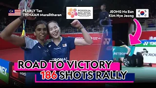 RALLY PRINCESSES into FINALS : Pearly TAN/M.Thinaah recorded 186 shots! #badminton