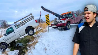Ford Ranger Stuck In A Ditch Over Night!