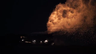 Fire-Blasting locomotive in SanDaoling , China