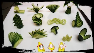 How to make simple Cucumber design--青瓜的基本切法