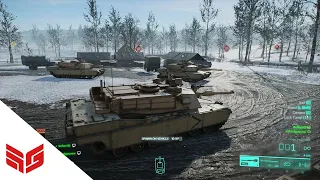 Battlefield 2042 - Portal Gameplay - BF3 Milsim Conquest - Battle of the Bulge (M1A2 Abrams Tank)