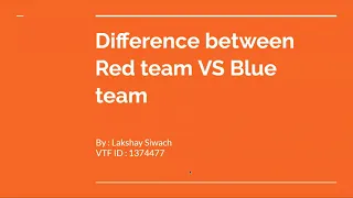 red team vs blue team