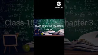 class 10 chapter 3 pair of linear equations in tw o variable notes 📝