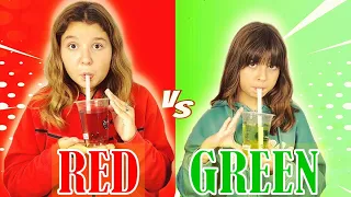 ΚΟΚΚΙΝΟ VS ΠΡΑΣΙΝΟ !!! / red vs green food challenge | ARTEMI STAR