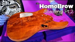 Using Water-Based Stains on a Guitar, Part 2 (Crimson Guitars Stunning Stains)