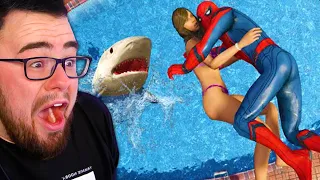 Reacting to GTA 5 SPIDERMAN FAILS! (Ragdoll)