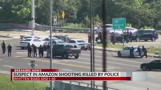 Amazon murder suspect shot by officers on I-40 - 10 p.m. Update