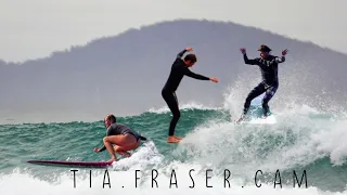 Longboarding with Tia, Fraser and Cam - Coffs Coast