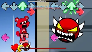 [SWAP] FNF Geometry Dash 2.3 vs Smiling Critters ALL PHASES Sings Ejected | Fire In The Hole